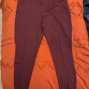 Nine West Burgundy Leggings